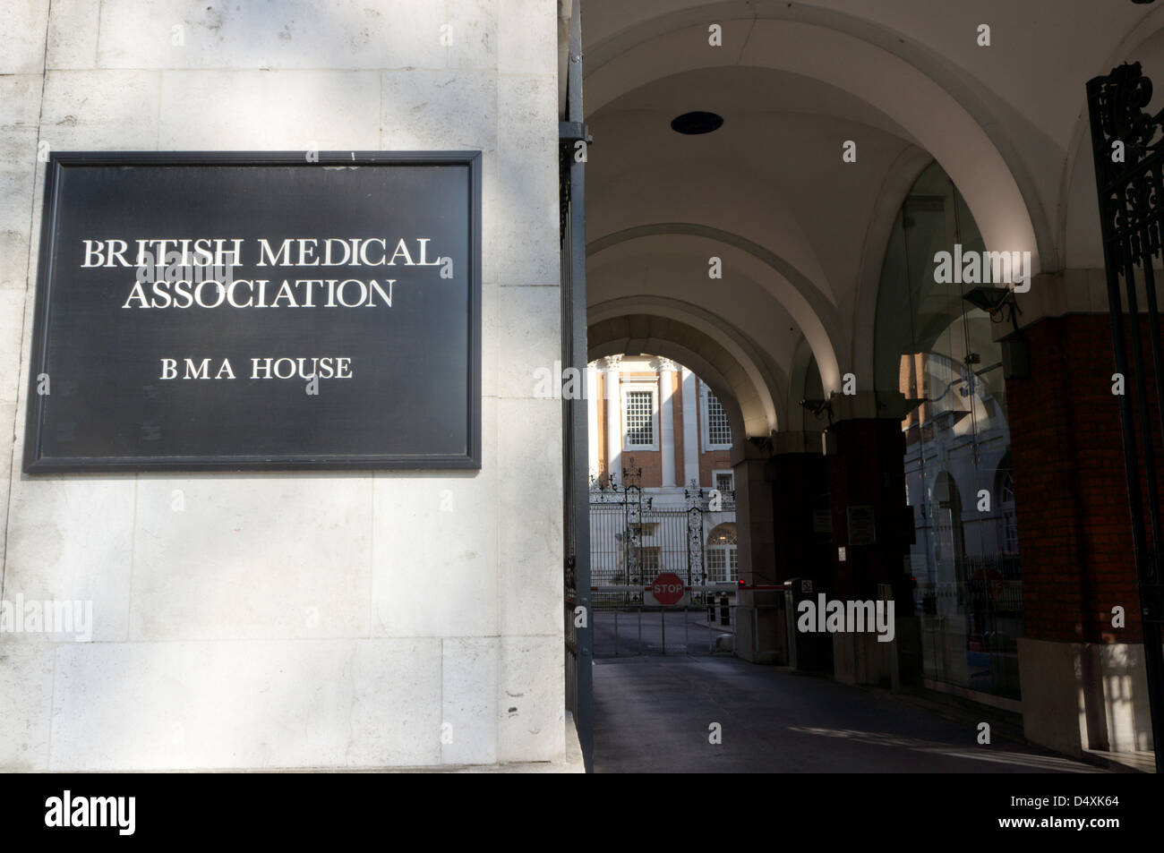 The headquarters of the British Medical Association, BMA House, in Tavistock Square, London. Stock Photo