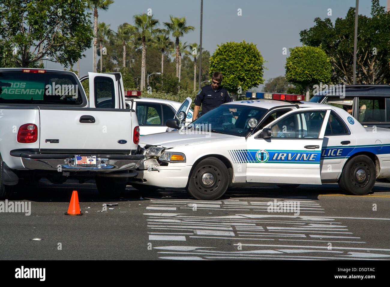 Police Cars Crash