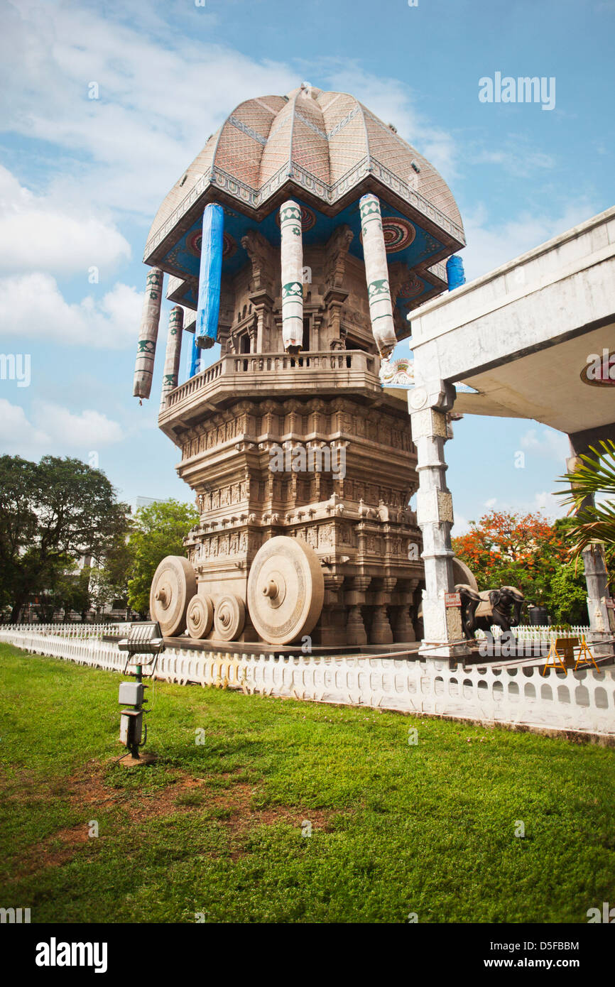 Architectural details of Valluvar Kottam memorial to Tamil poet Thiruvalluvar, Chennai, Tamil Nadu, India Stock Photo