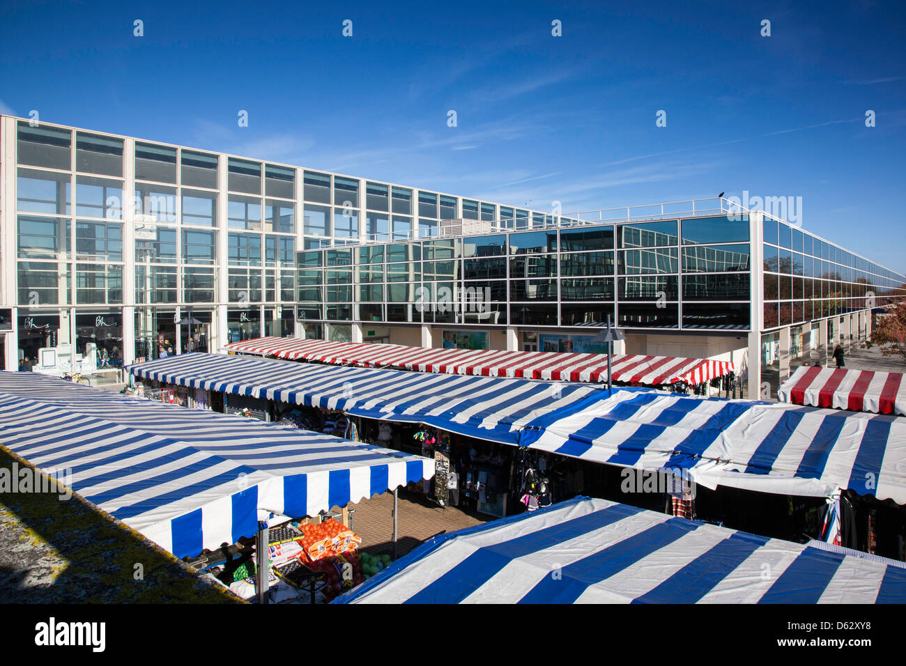 Covered market and shopping centre, Milton Keynes, UK Stock Photo