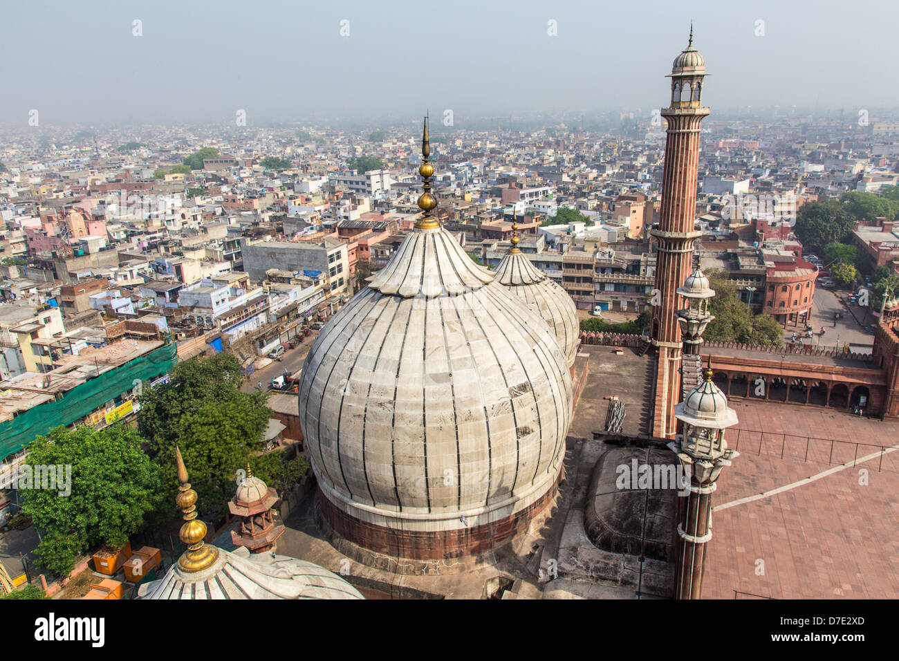 Jama Masid or Friday Mosque, Old Delhi, India Stock Photo