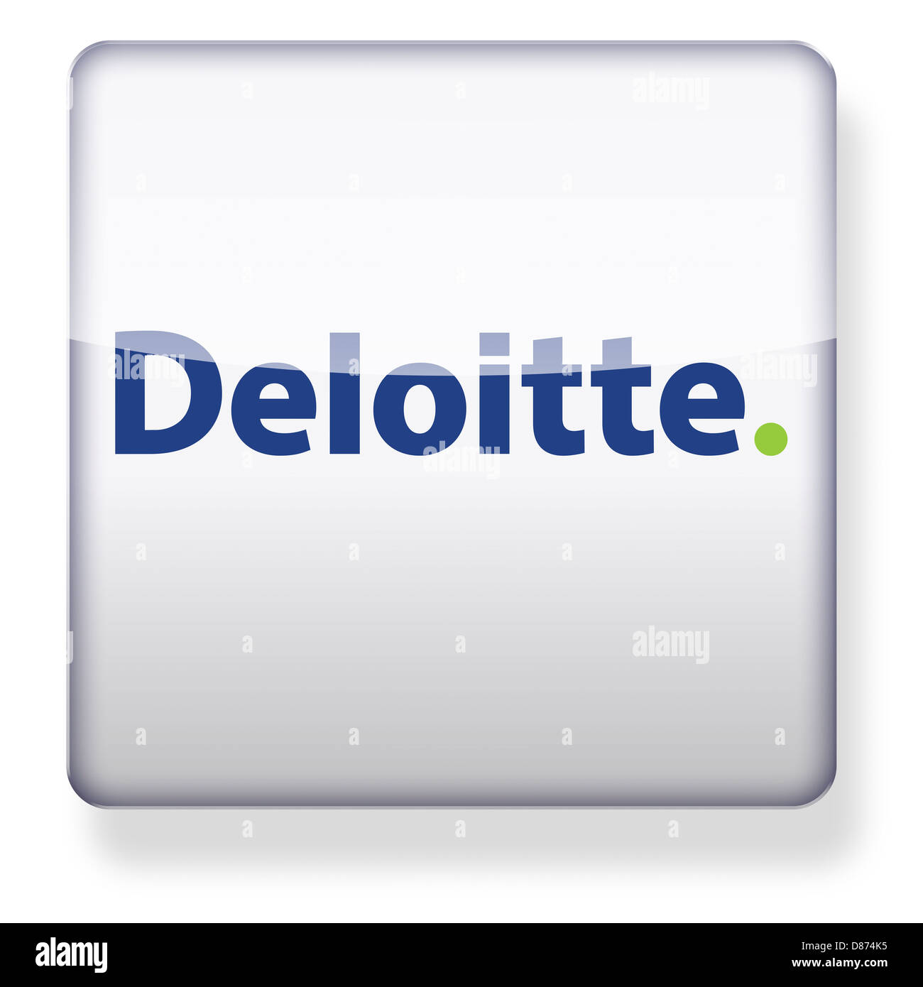 Deloitte logo as an app icon. Clipping path included. Stock Photo