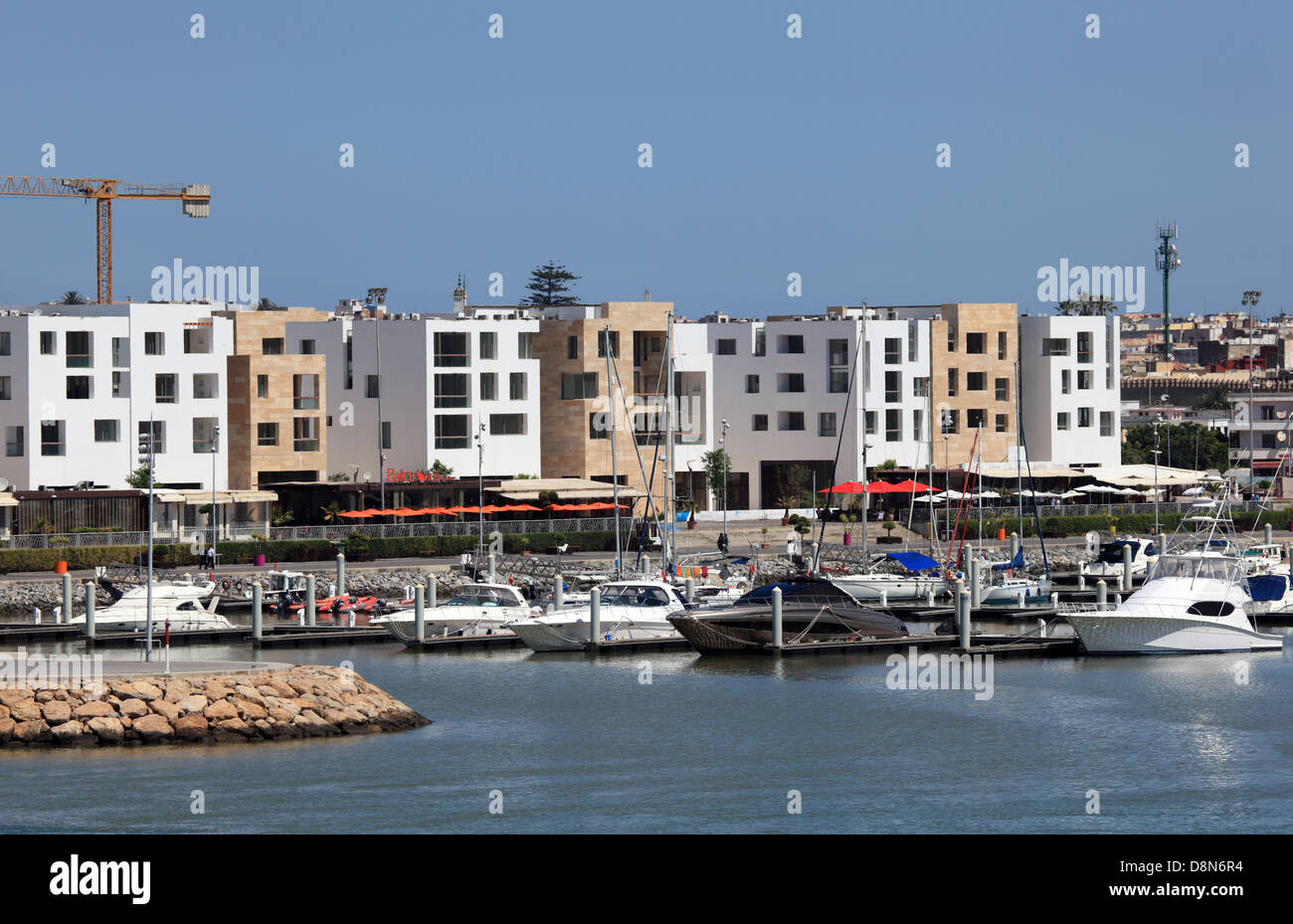 Bou Regreg Marina in Sale, Morocco Stock Photo