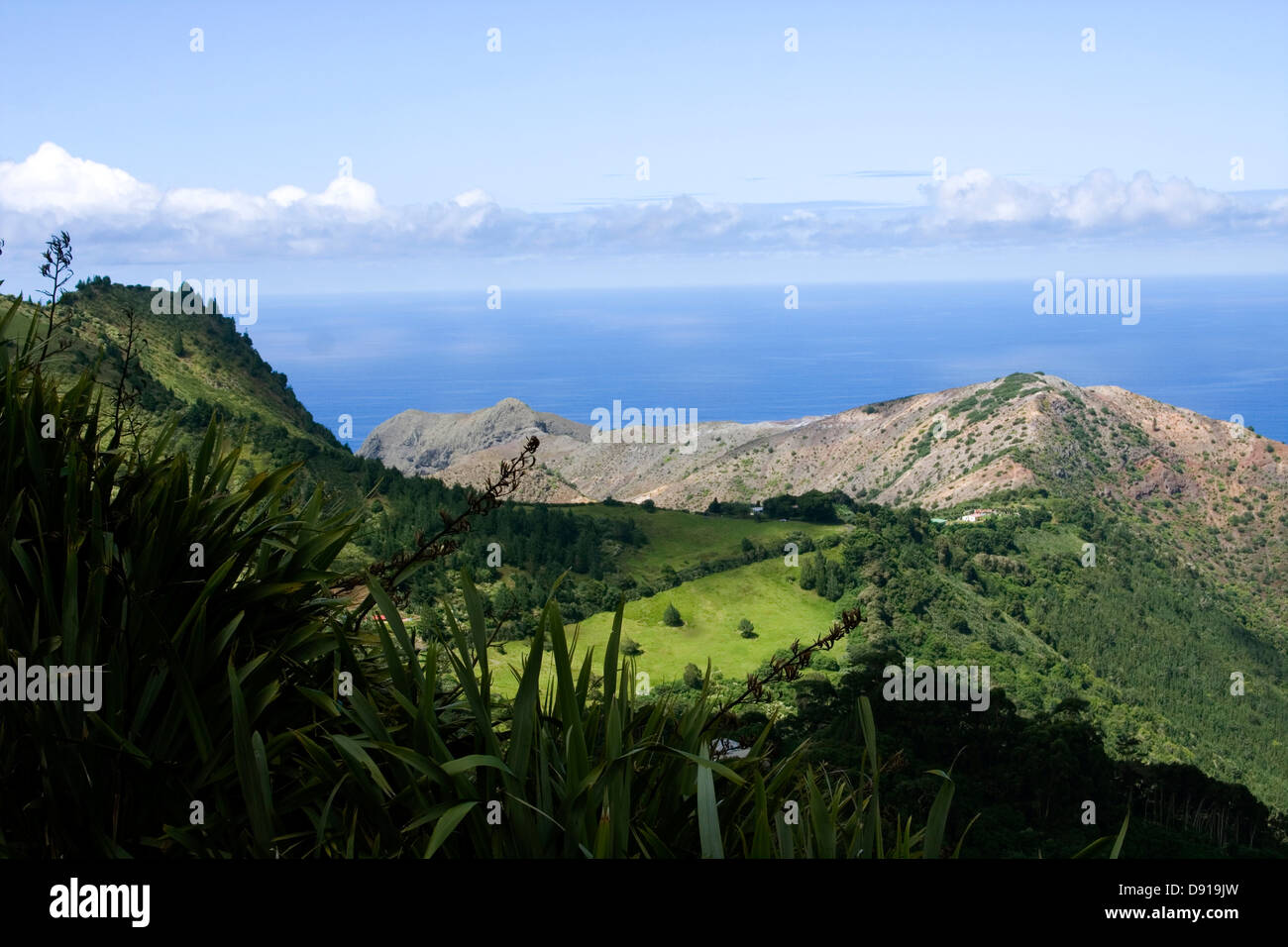 Landscape of St Helena Island. Stock Photo