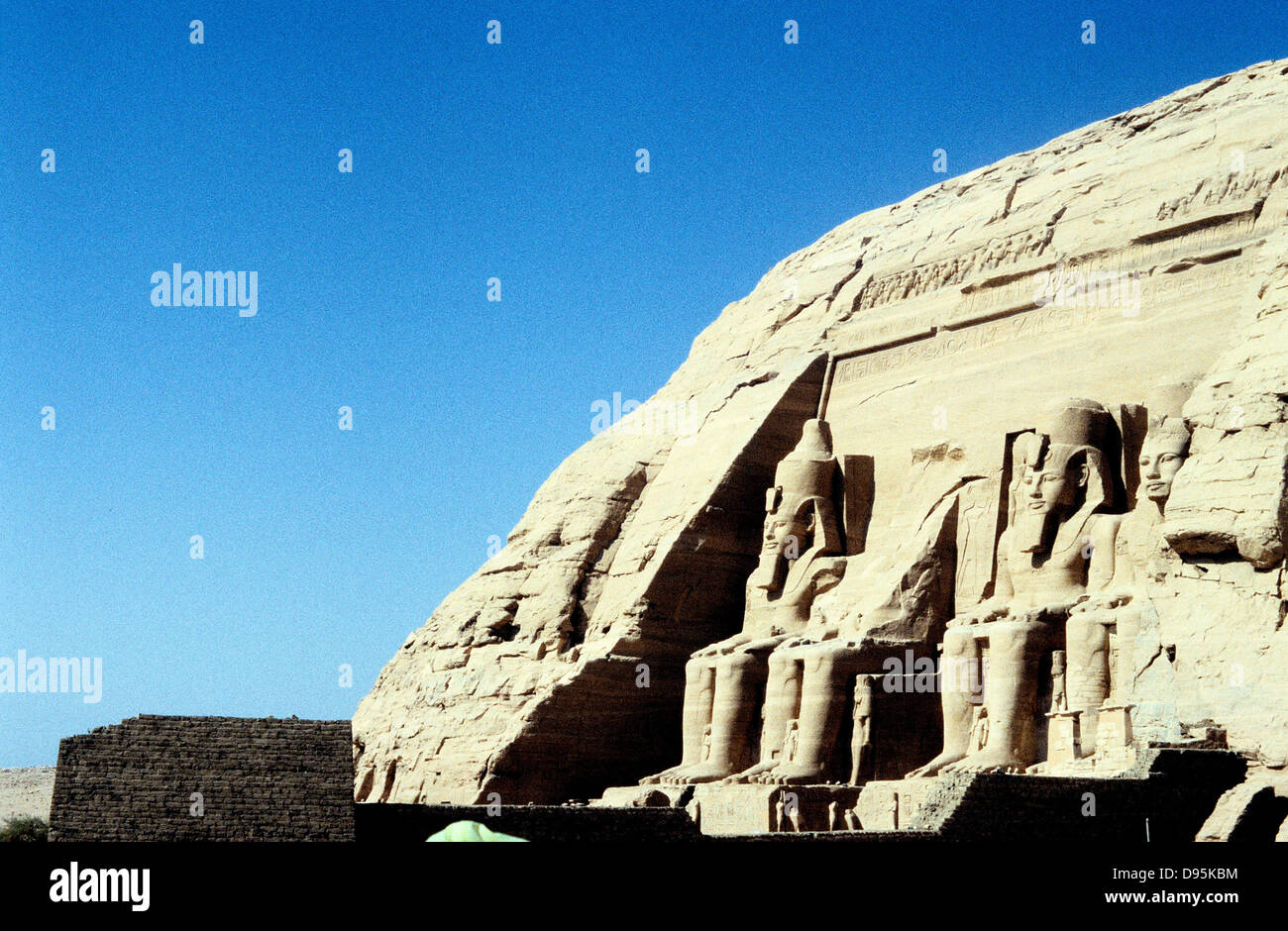 Statues of Rameses II, ruler of Egypt c1304-c1273 BC, at Abu Simbel Stock Photo