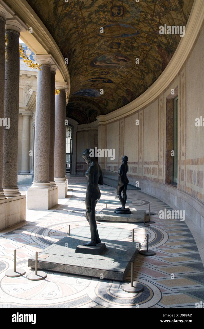 the 'Petit Palais Museum' in Paris - Statues in the garden. Stock Photo