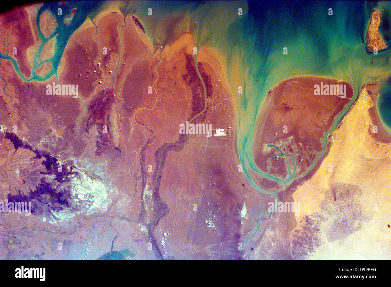 This image of the northern end of the Persian Gulf and the broad delta ...