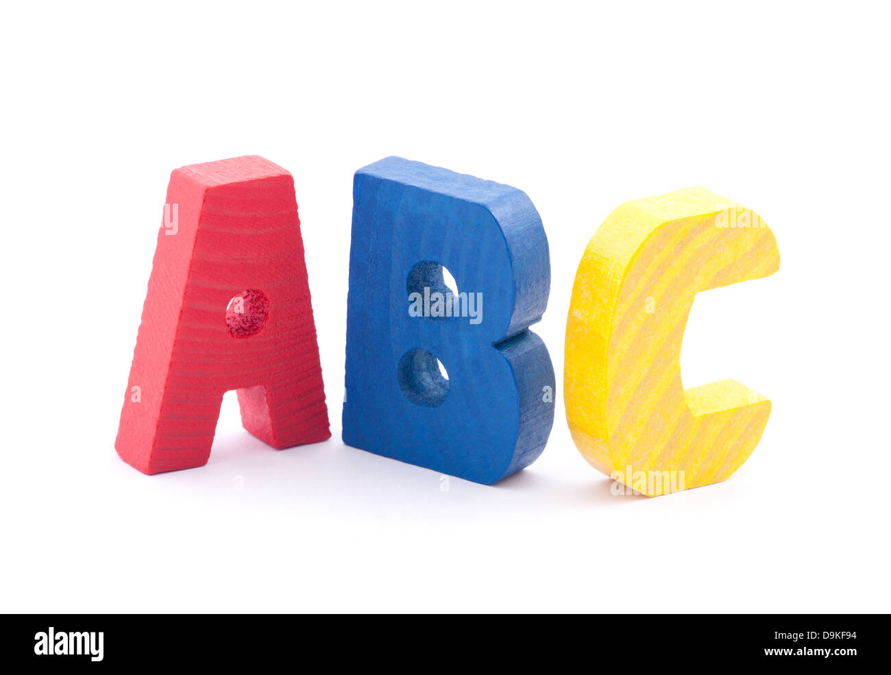 Wooden alphabet blocks Stock Photo