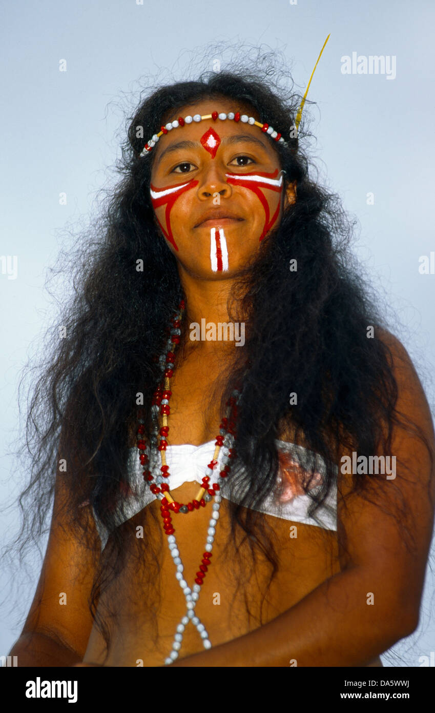 Dominica Carib Indian Dancer Stock Photo