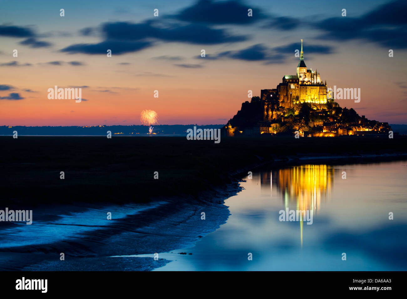 St. Michel's mount, Mont Saint-Michel, mont, St. Michel, France, Europe, Normandy, department some, UNESCO, world cultural herit Stock Photo