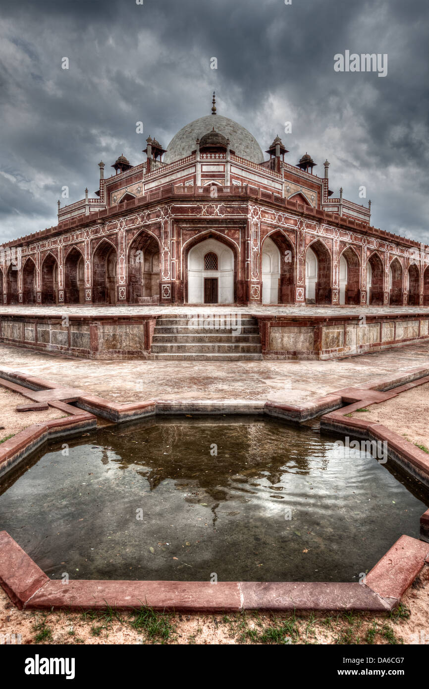 Humayun's Tomb. Delhi, India. HDR image Stock Photo