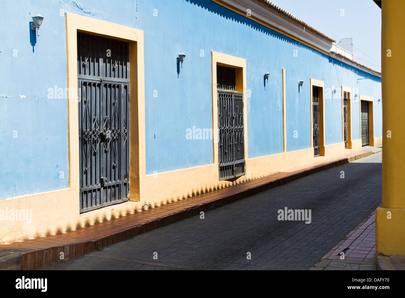 Street in historic center of Coro, Venezuela. Stock Photo