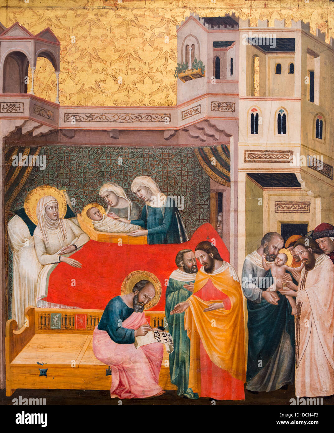 14th century  -  Scenes from the Life of Saint John the Baptist, around 1330 Master of the Life of Saint John the Baptist Stock Photo