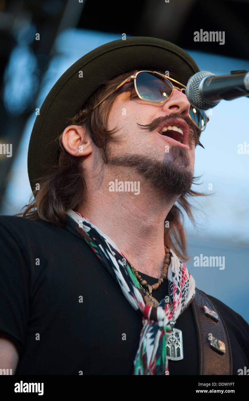 LINCOLN, CA - September 5: Scott Holiday of Rival Sons performs in support of Sammy Hagar's 'Forty Decades of Rock' tour at Thun Stock Photo