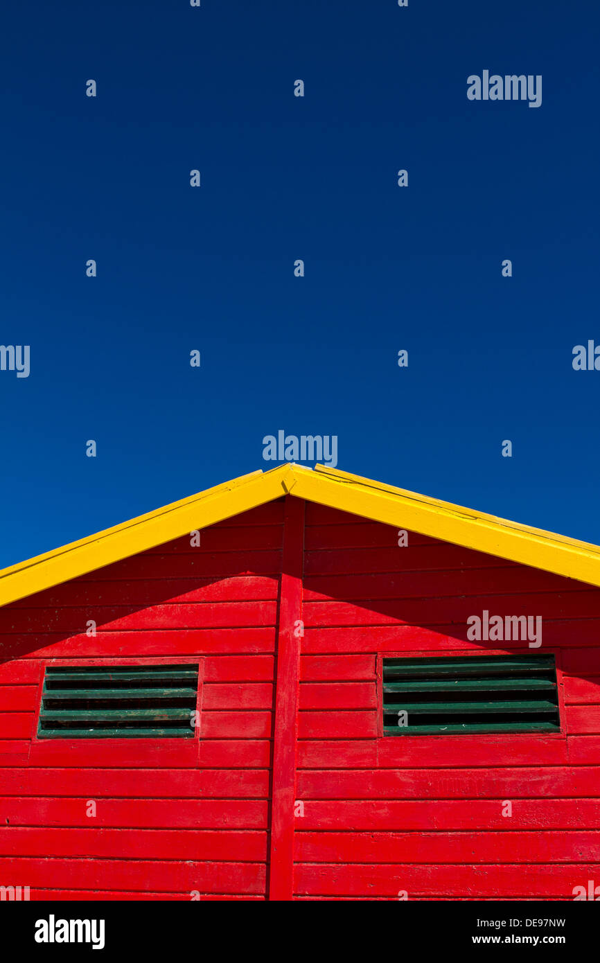 Beach hut on Muizenberg Beach, South Africa. Stock Photo