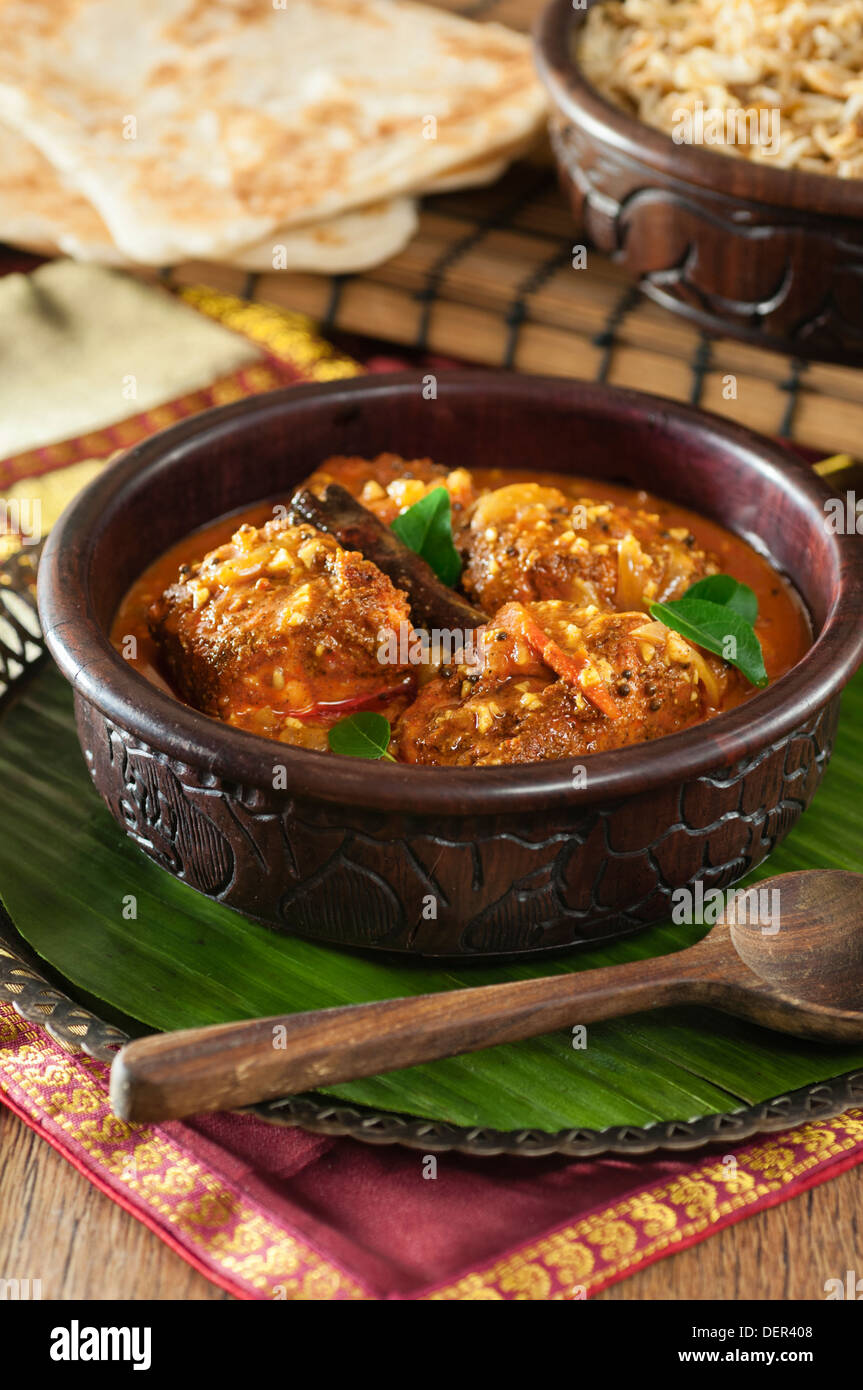 Sri Lanka red fish curry Stock Photo