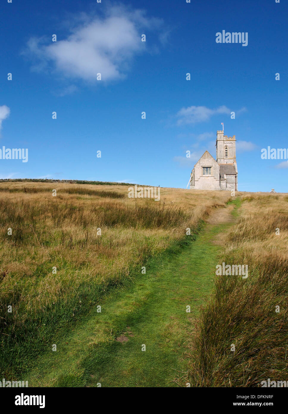 St Helena Church, Lundy, Devon, England Stock Photo