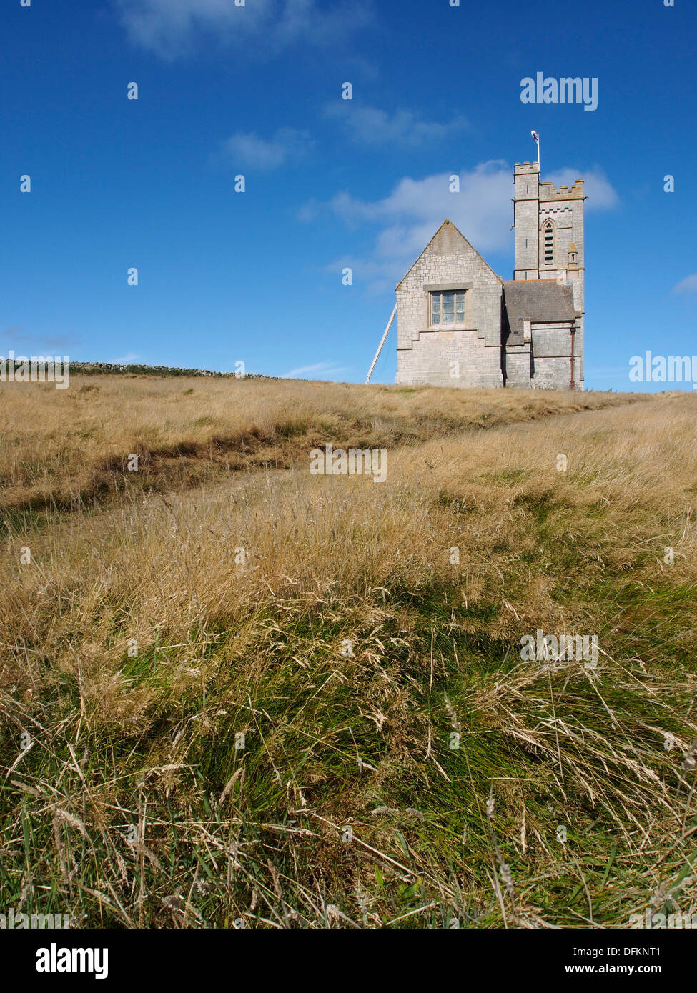 St Helena Church, Lundy, Devon, England Stock Photo