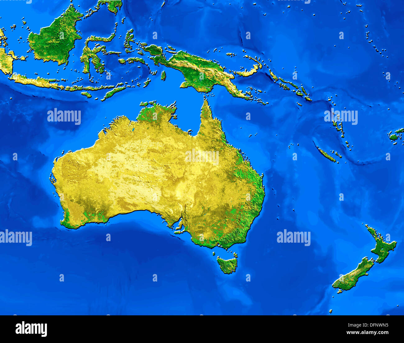 Australia And New Zealand Map High Resolution Stock Photography And Images - Alamy