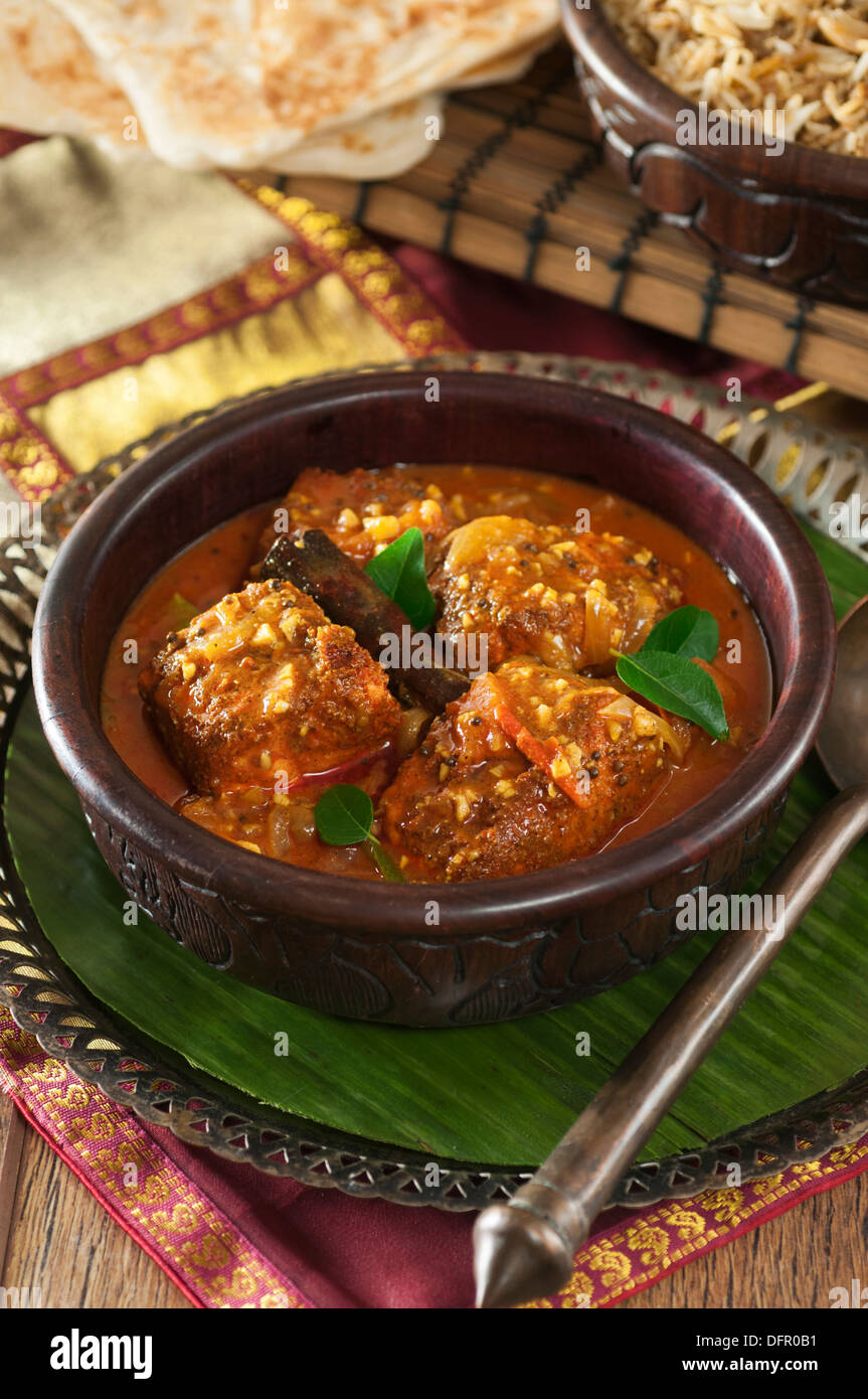 Sri Lanka red fish curry Stock Photo