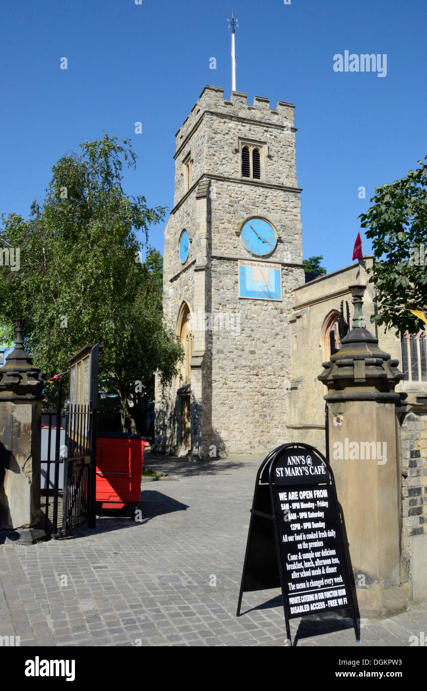 A view toward St Mary's Church in Putney. Stock Photo