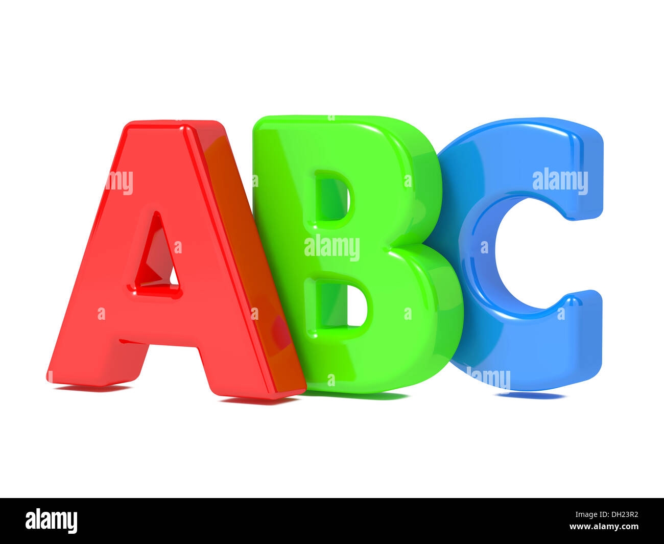 ABC Letters Isolated on White. Stock Photo