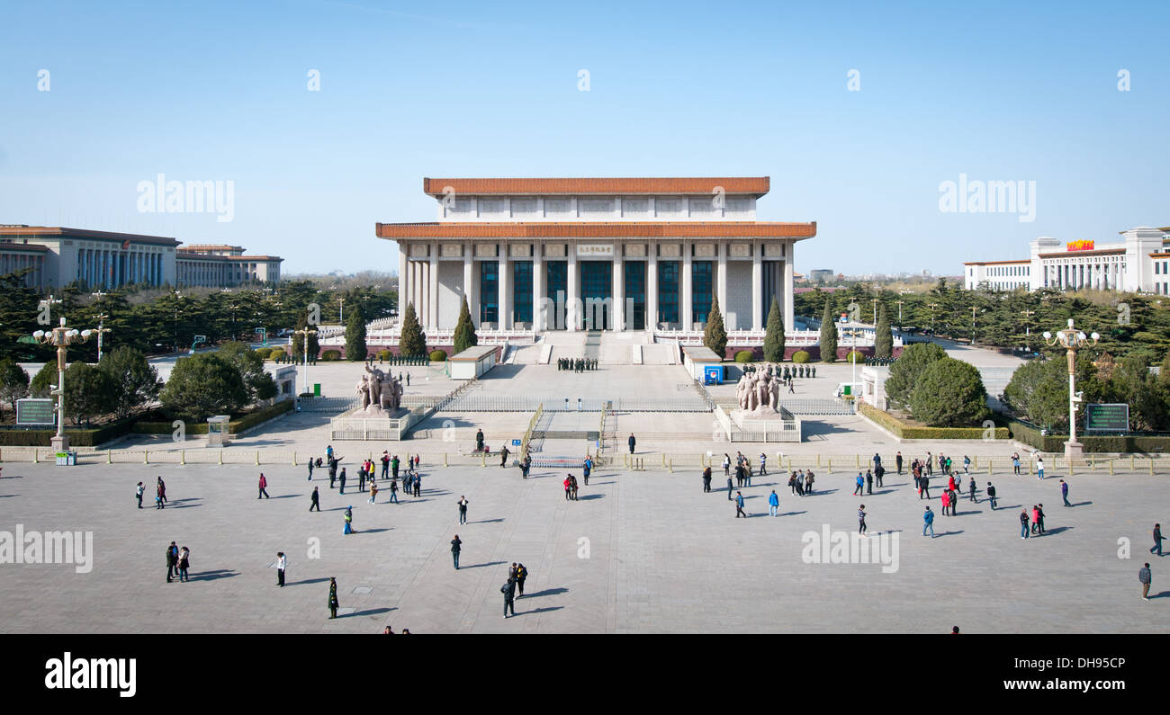 Chairman Mao Memorial Hall (Mausoleum of Mao Zedong) n Beijing Stock Photo