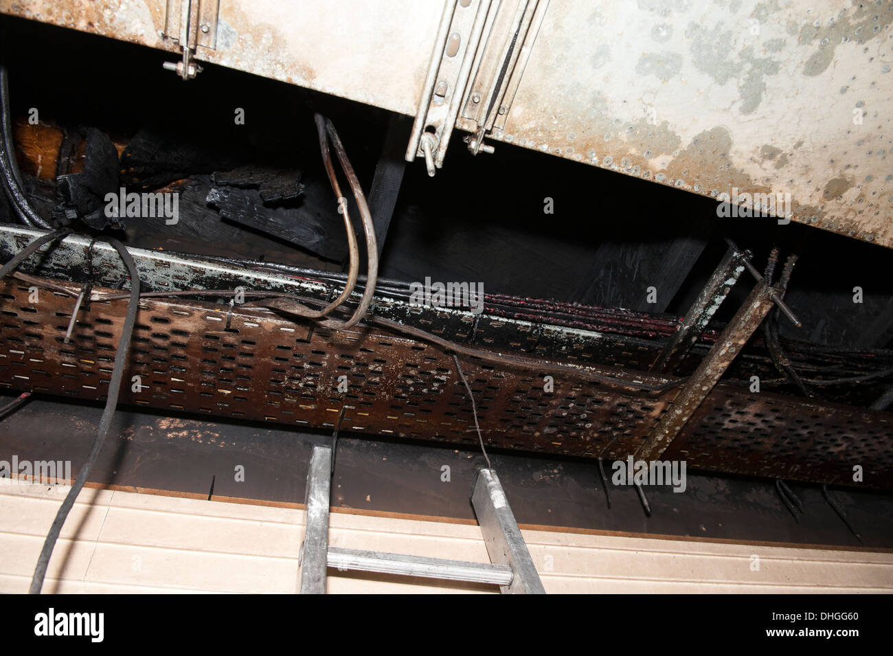 Roof space Void Fire hidden chasing spread Stock Photo