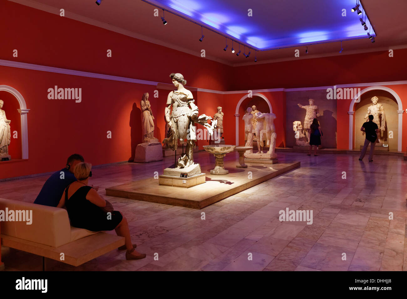 Archaeological Museum, statues from Perge, Antalya, Antalya Province, Turkey Stock Photo