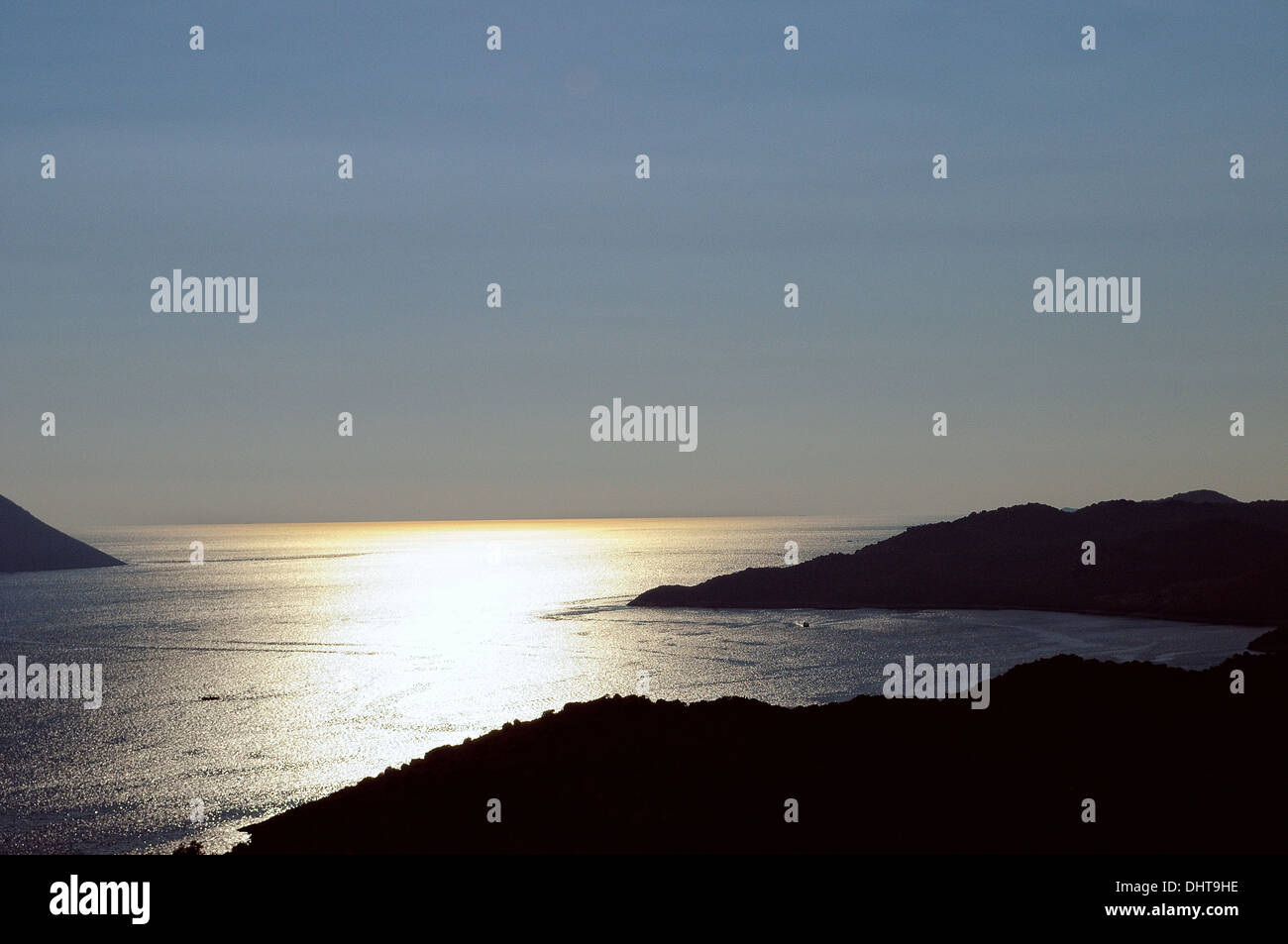 evenings on the Aegean Stock Photo