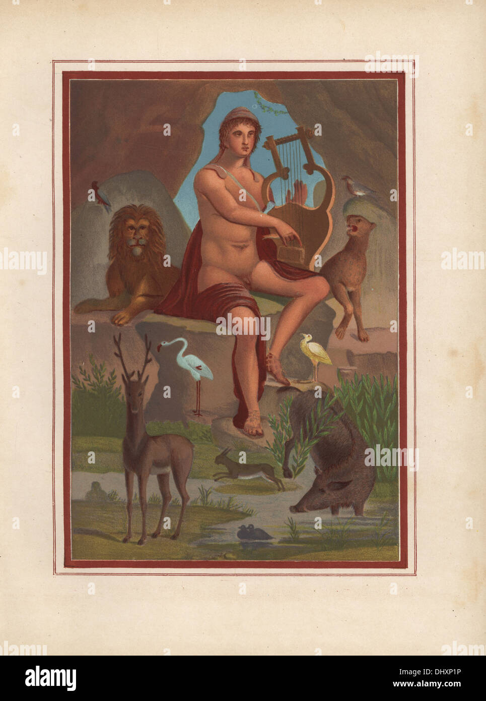 Wall painting of Orpheus from the House of Vesonius Primus. Stock Photo