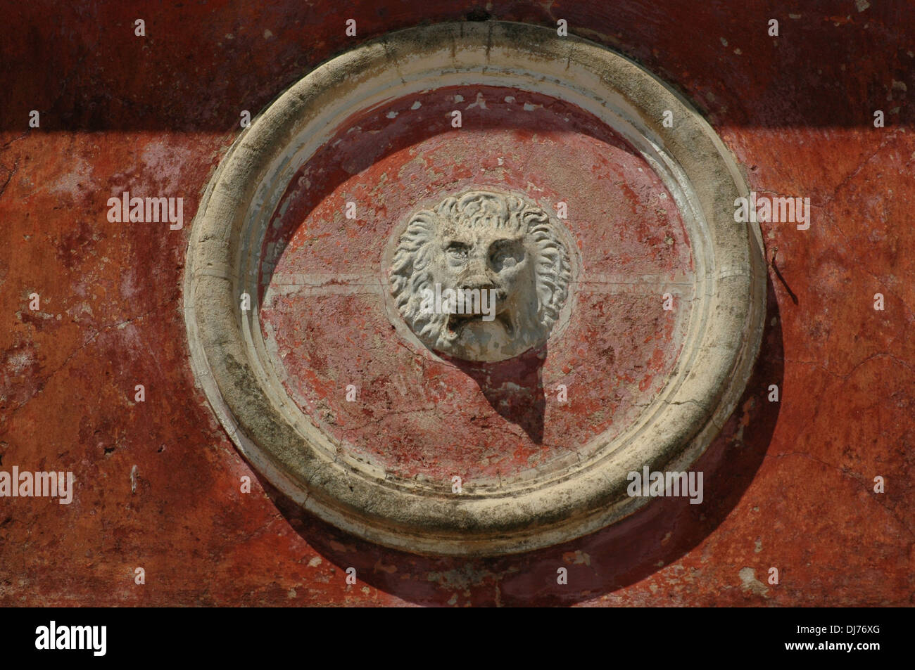 Portal decoration in Palacio Visconde de Estoi in Algarve Southern Portugal Stock Photo