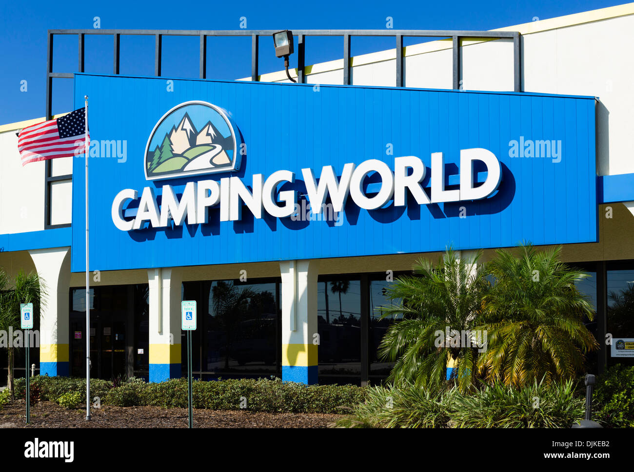 Camping World RV sales outlet on US 192 in Kissimmee, Orlando, Central Florida, USA Stock Photo