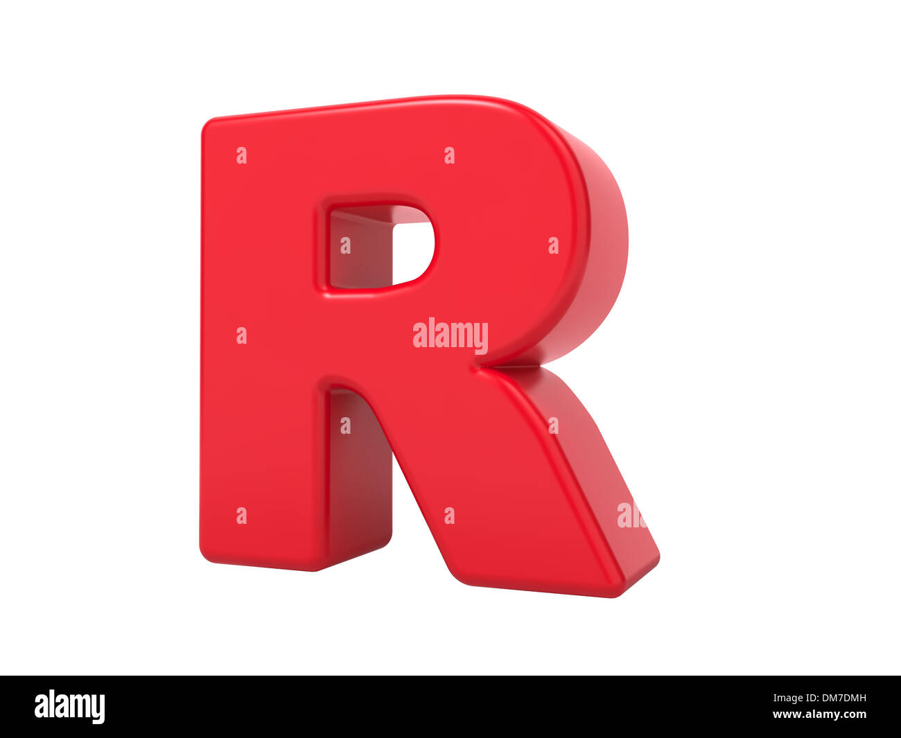 Red 3D Letter R. Stock Photo