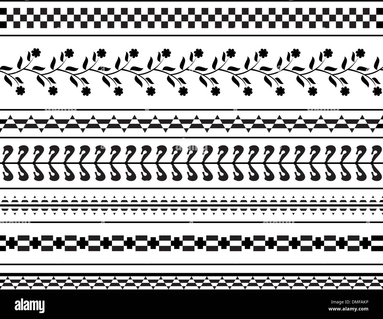 vector decorative borders Stock Vector