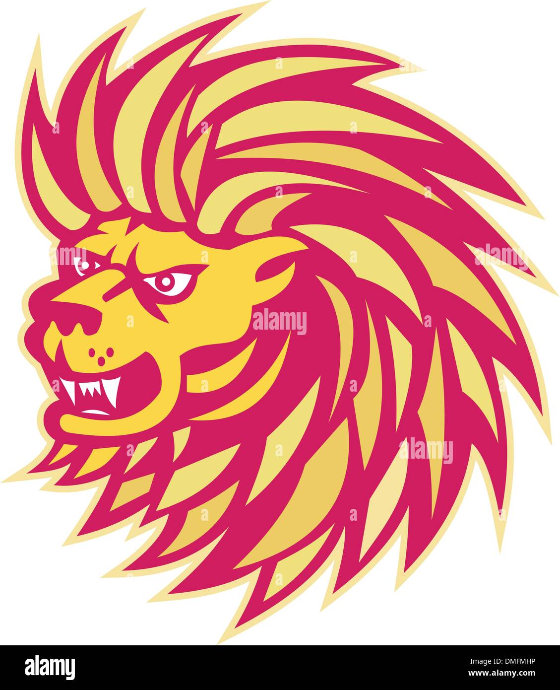 Angry Lion head Stock Vector