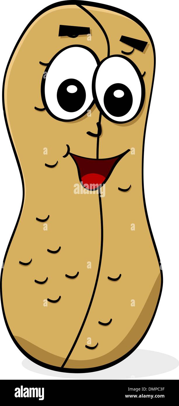 Cartoon peanut Stock Vector