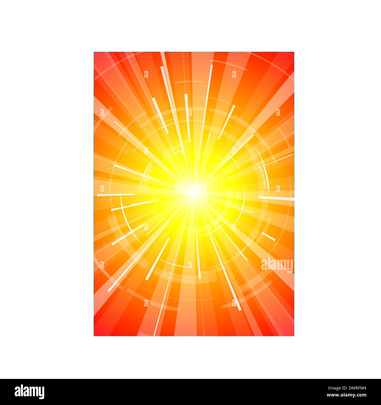 The hot summer sun Stock Vector