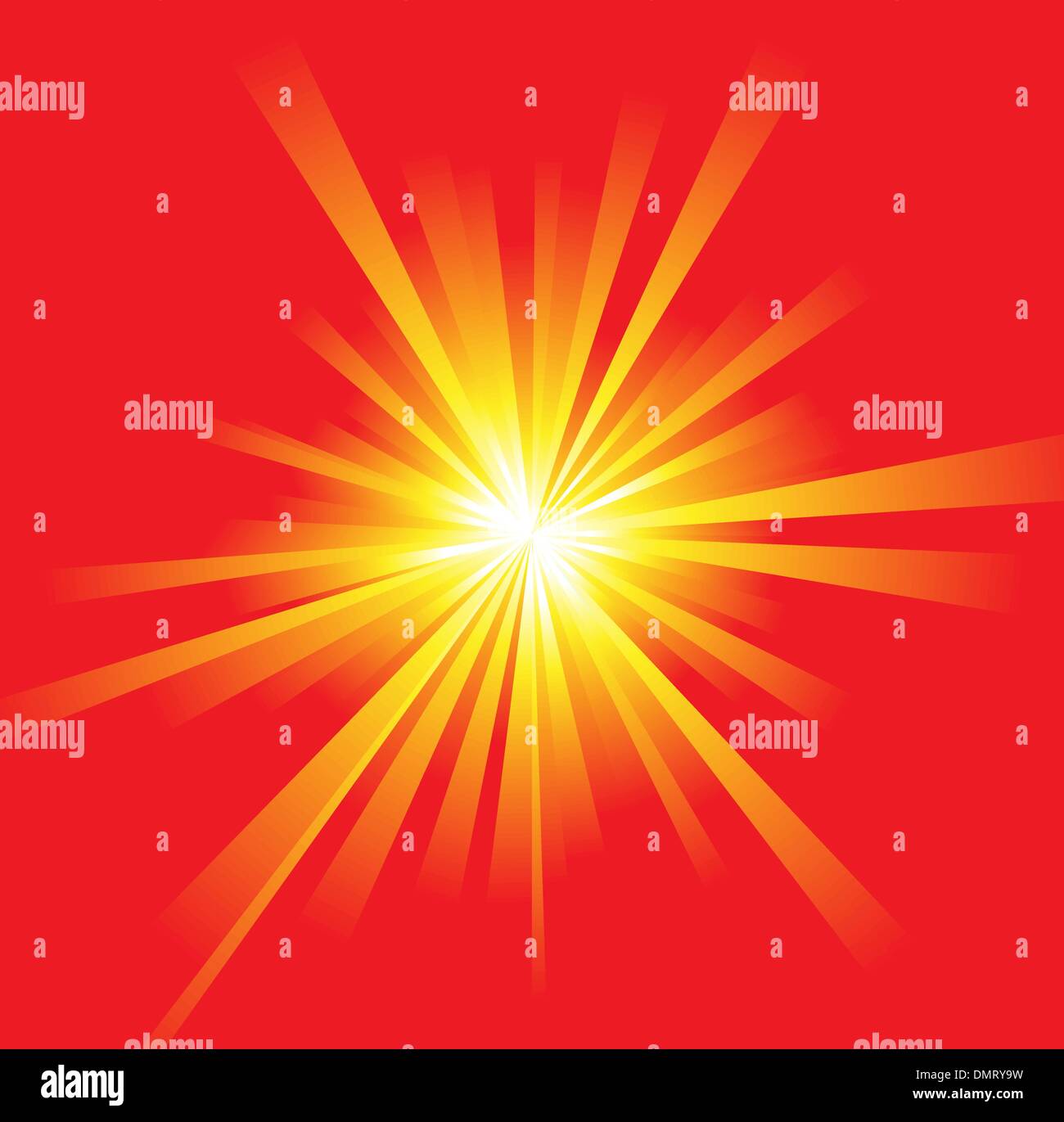 The hot summer sun Stock Vector