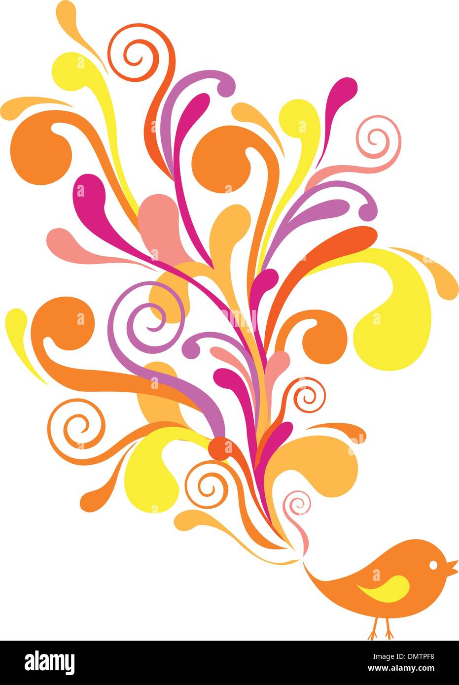 decorative vector bird Stock Vector