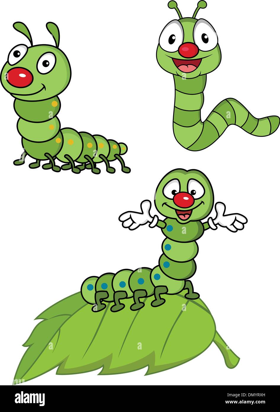 Larva cartoon Character Stock Vector