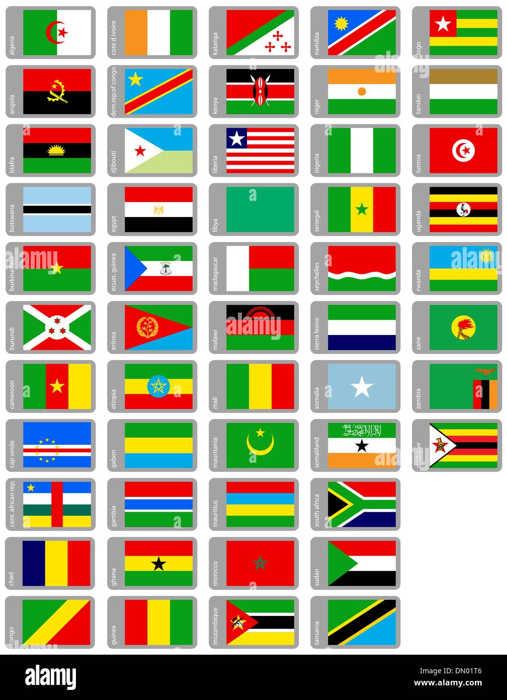 African countries flags Stock Vector Images - Alamy