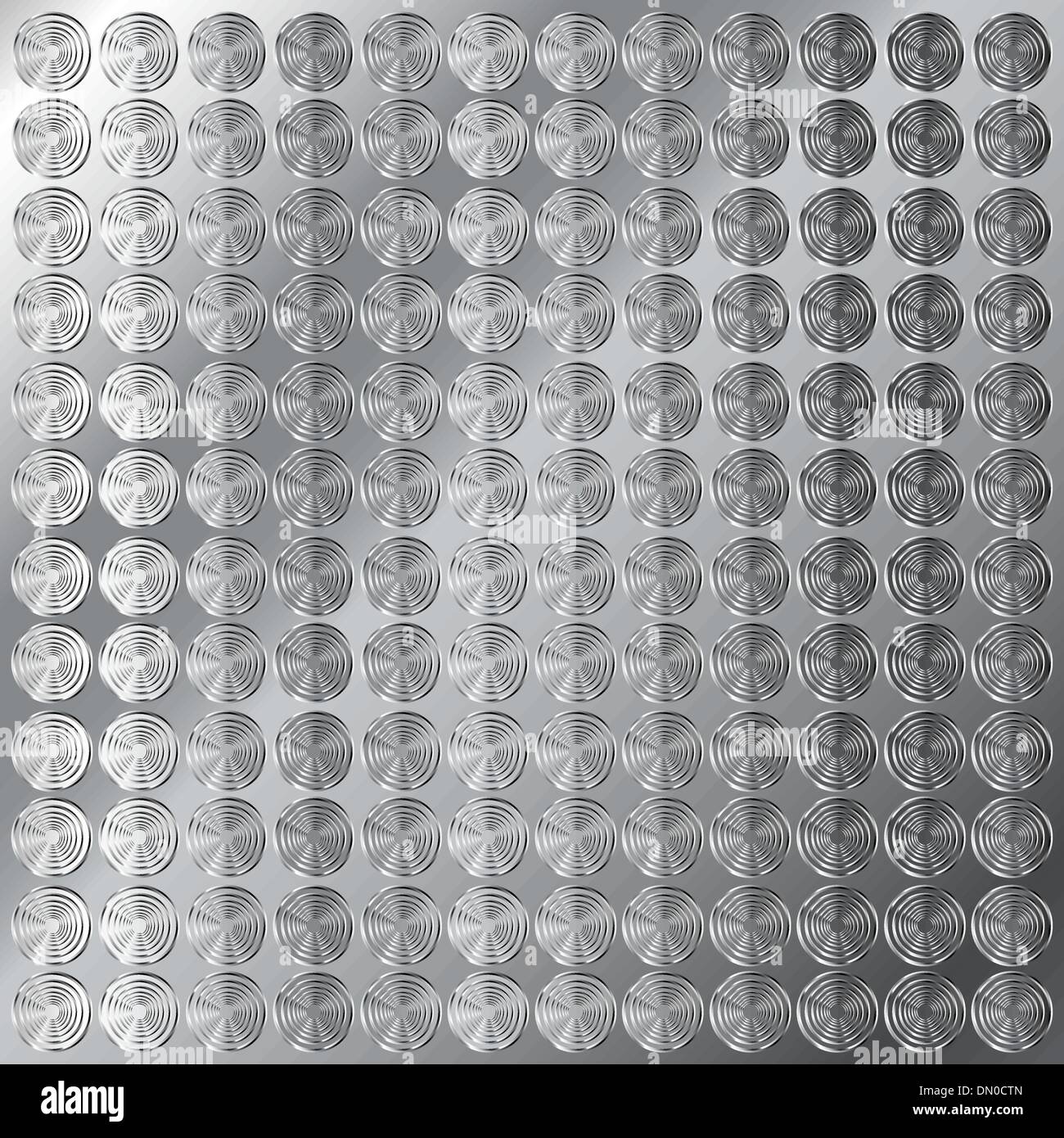 Seamless small metal circle tread background Stock Vector