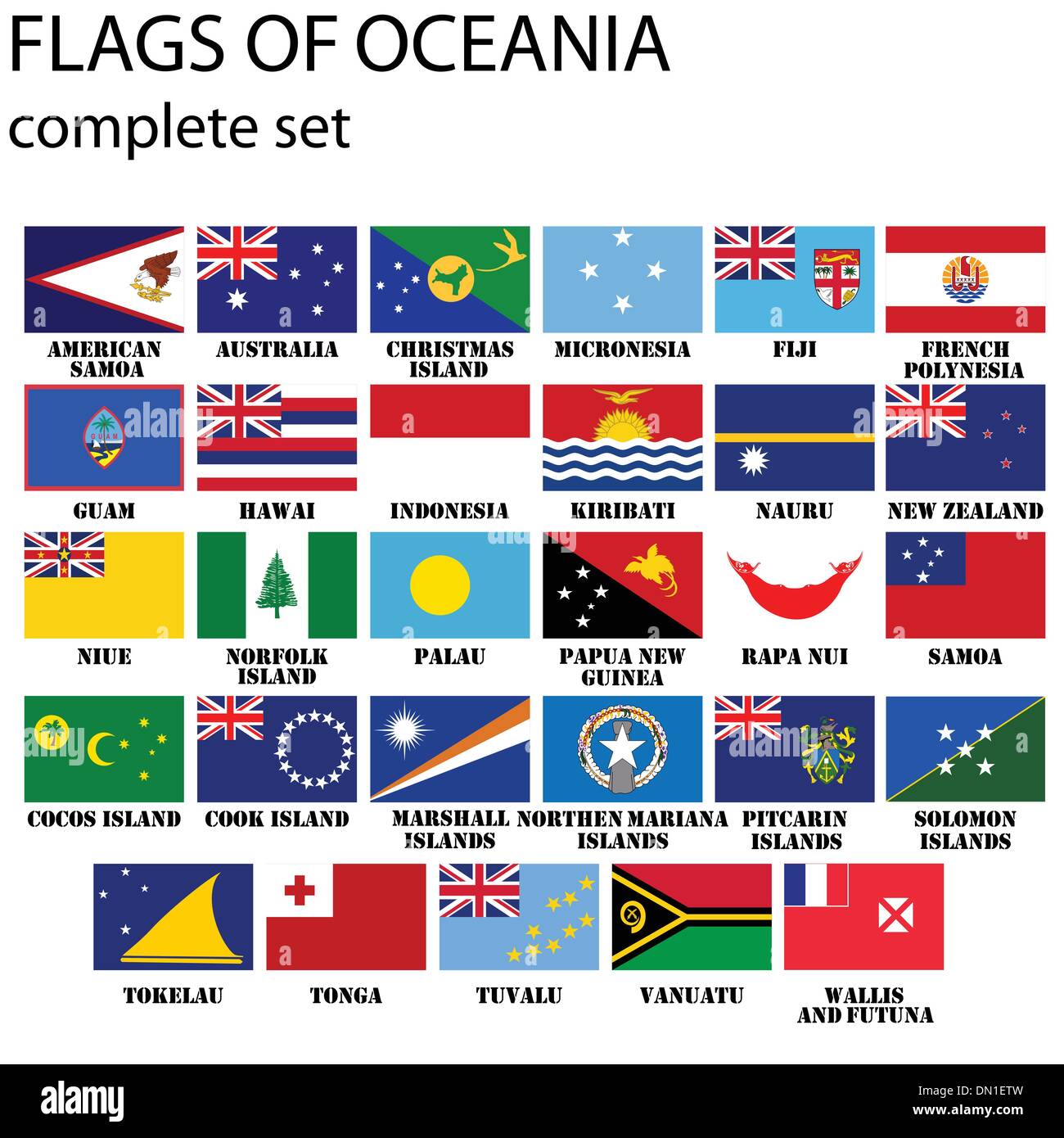 Flags of oceania hi-res stock photography and images - Alamy