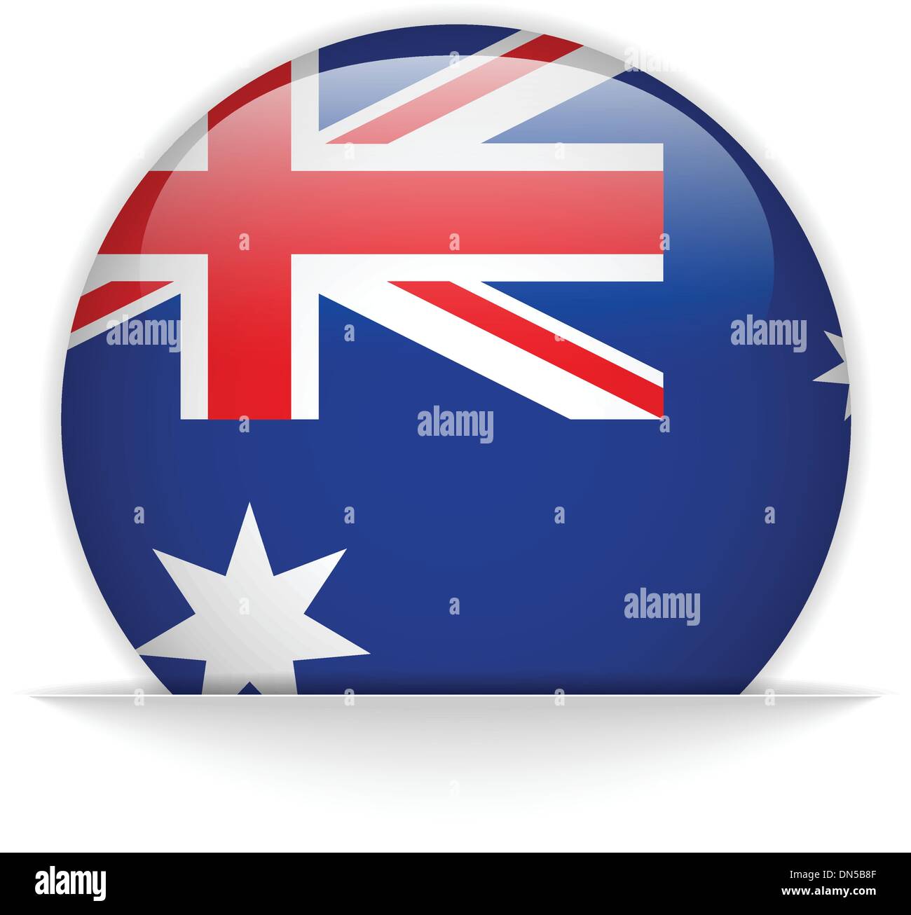 Australia Flag Glossy Button Stock Vector Image & Art - Alamy