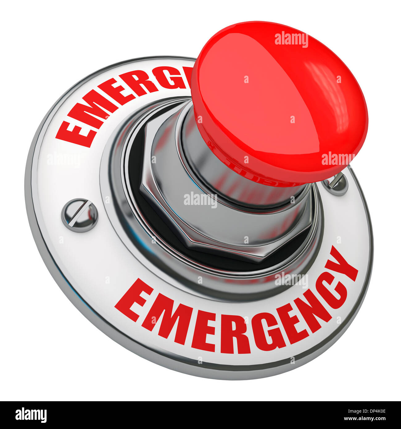 Emergency button, artwork Stock Photo