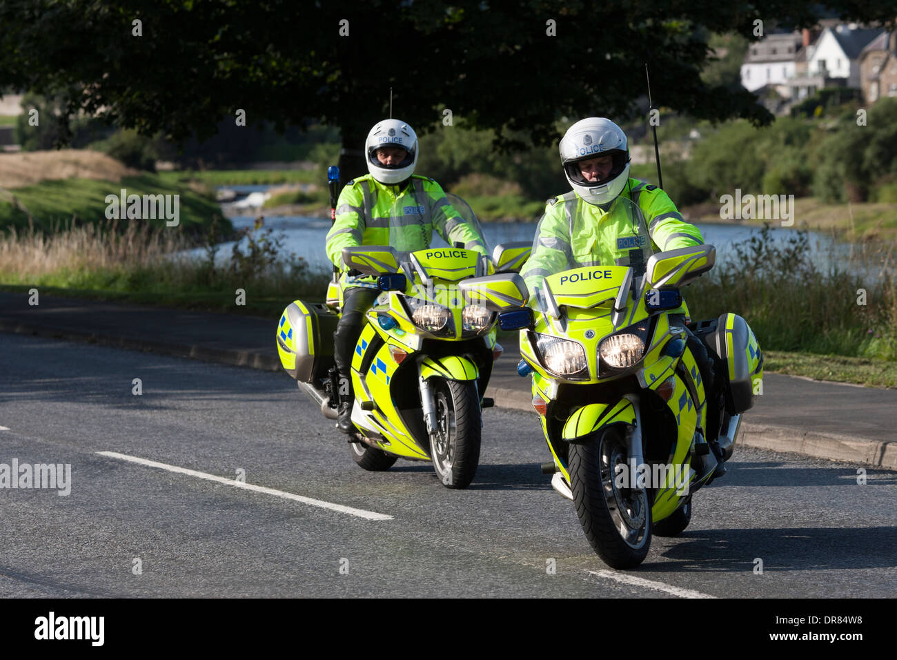 Lothian & Borders motorcycle police, Scotland Stock Photo