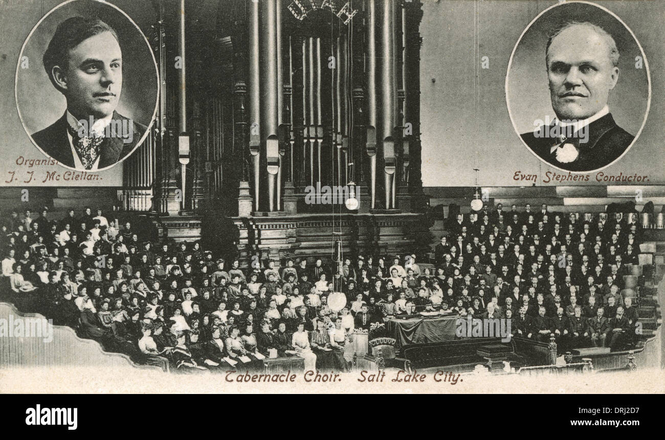 Tabernacle Choir, Organist and Conductor - Salt Lake City Stock Photo