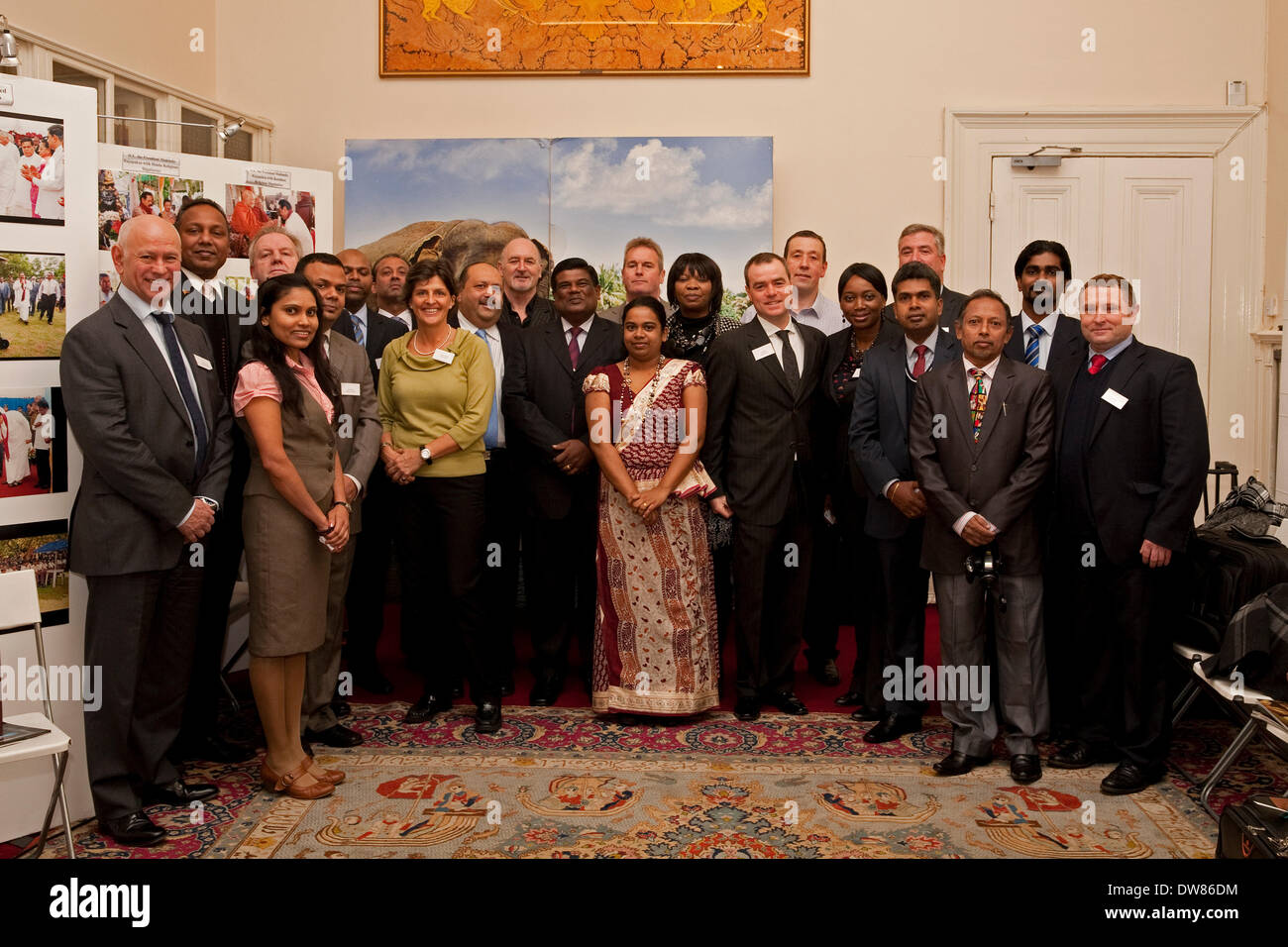 London,UK,3rd March 2014,The South East London Chamber of Commerce meet delegates from Sri Lanka at the Sri Lankan Embassy in Londo Credit: Keith Larby/Alamy Live News Stock Photo