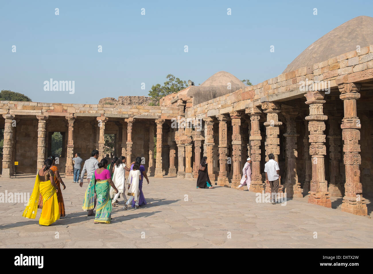 India, Uttar Pradesh, New Delhi, Qutab Minar Stock Photo